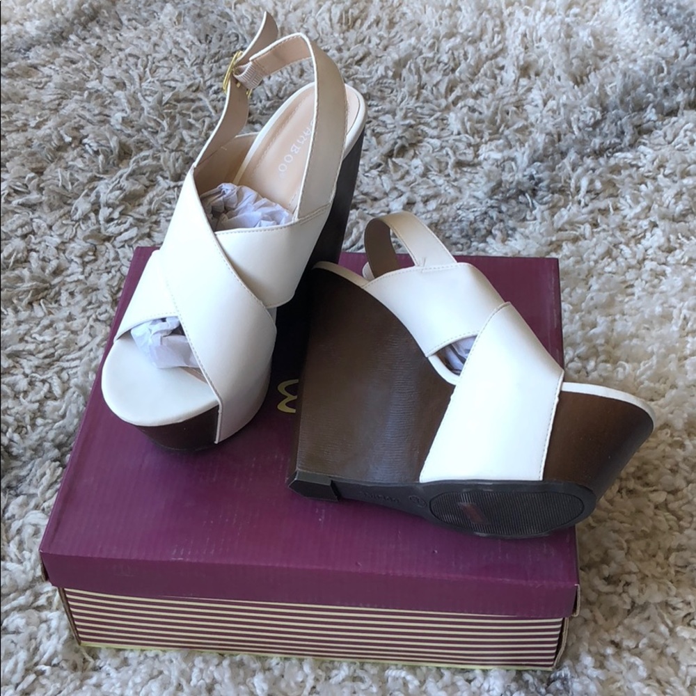Bamboo white wedges
